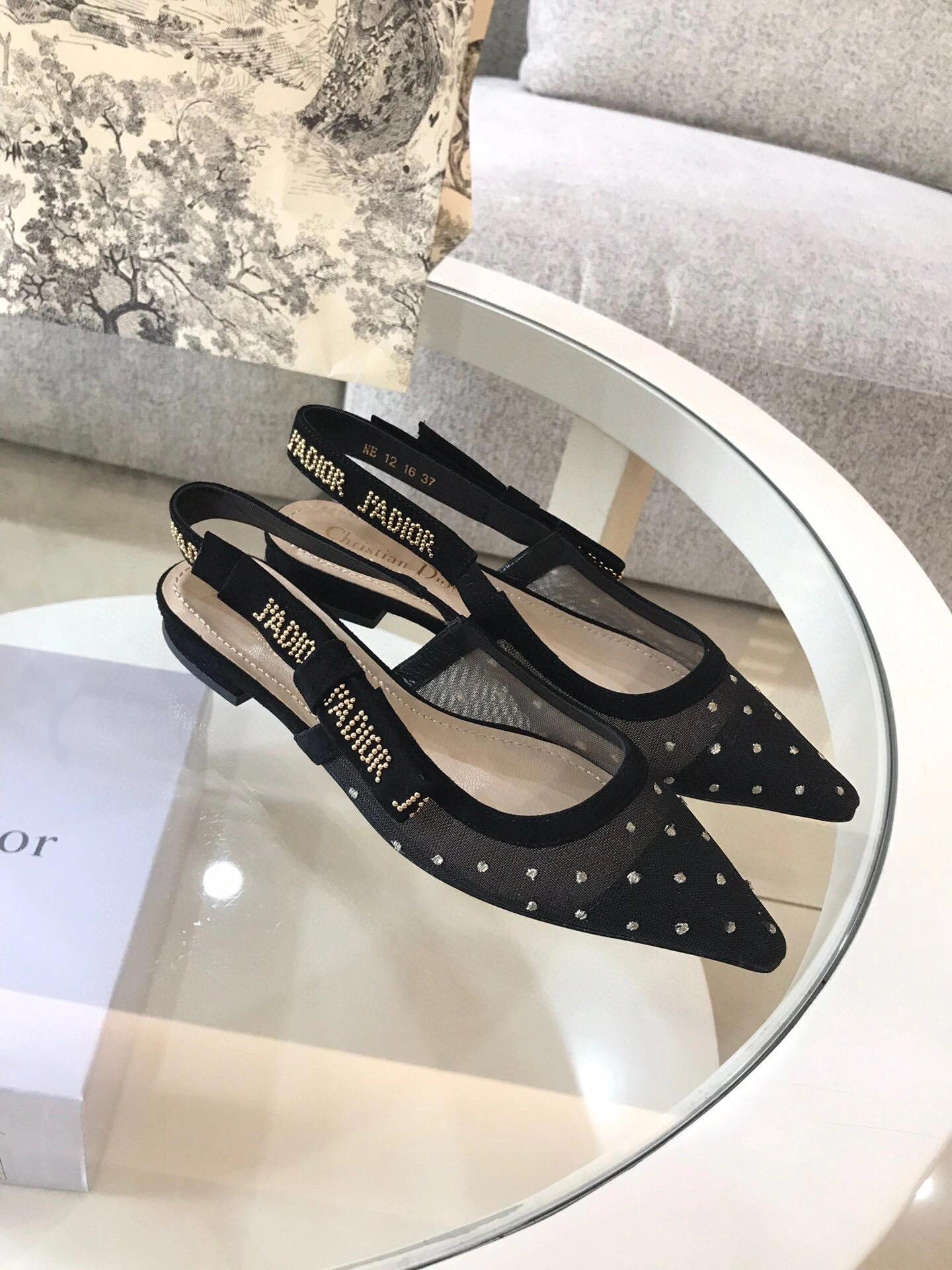coco-- embroidery Heel height 1  6.5  9.5 slingback item : B-X024B25138